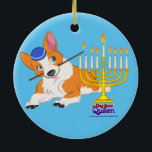 Beleuchten der Menorah- Verzierung Keramikornament<br><div class="desc">Glückliches Chanukka!</div>