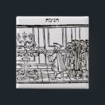 Beleuchten des Menorah Button<br><div class="desc">Die Beleuchtung der jüdische Schule das Menorah (Holzschnitt) gelegen an einer Privatsammlung.</div>