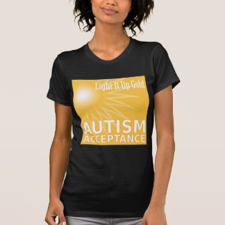 Beleuchten Sie es herauf Gold für Autismus-Annahme T-Shirt