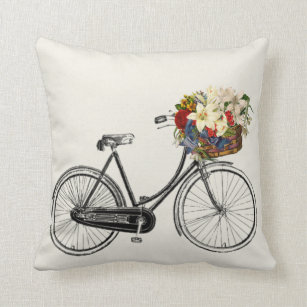 Beleuchten Sie weg vom Fahrrad-Blume Throwkissen   Kissen