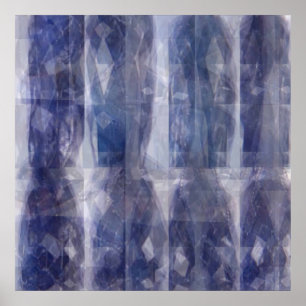 Beleuchtet n-Schatten - blaue Shappire Muster Poster