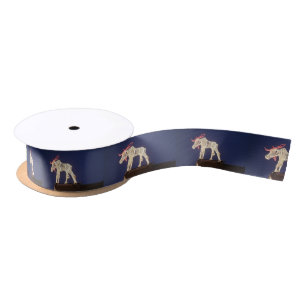 Beleuchtete Elche 7636 Satinband