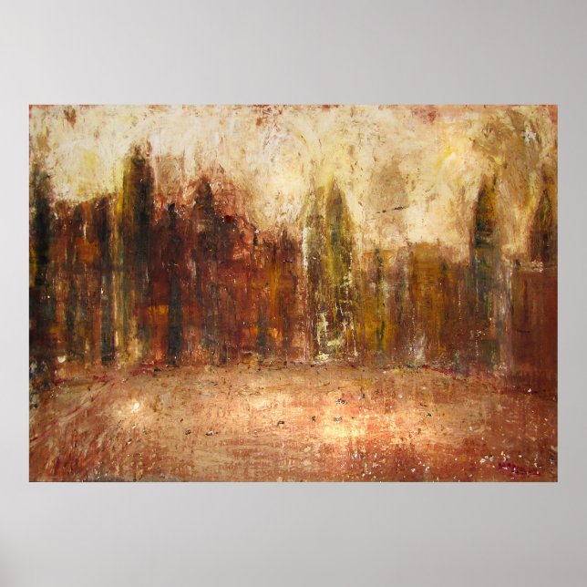 Beleuchtete Stadt Poster (Vorne)