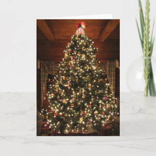 Beleuchtete Weihnachtsbaum-Karte Feiertagskarte