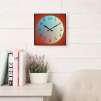 Beleuchteter Effektmond/Rot Schwarz >Wall-Uhr