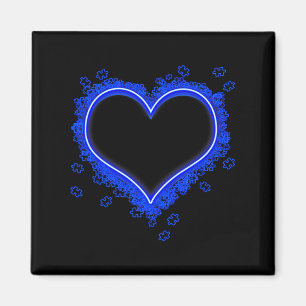 Beleuchtung blauer Autismus Herz Puzzle Stücke Aut Magnet