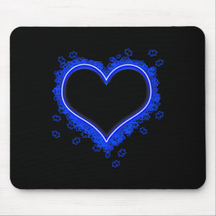 Beleuchtung blauer Autismus Herz Puzzle Stücke Aut Mousepad
