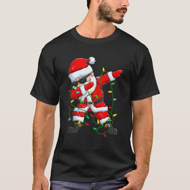 Beleuchtung Dabbing Weihnachten Weihnachten T-Shirt (Vorderseite)
