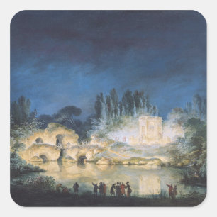 Beleuchtung der Belvedere an der Quadratischer Aufkleber