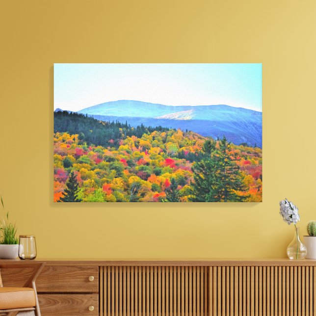 Beleuchtung der Berge und Schatten - Leinwand (Insitu (Wohnzimmer))