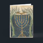 Beleuchtung eines menorah, von feiertagskarte<br><div class="desc">Beleuchtung eines menorah,  von der jüdischen Cervera-Bibel,  1299% pipe% durch Kunst-Standort Josephs Asarfati |: Instituto DA Biblioteca Nacional,  Bild-Sammlungs-Zahl Lissabons,  Portugal | französischen Künstler-|: XIR161985</div>