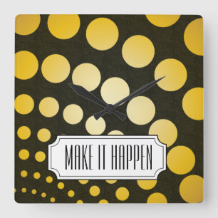 Beleuchtung Quadratische Wanduhr