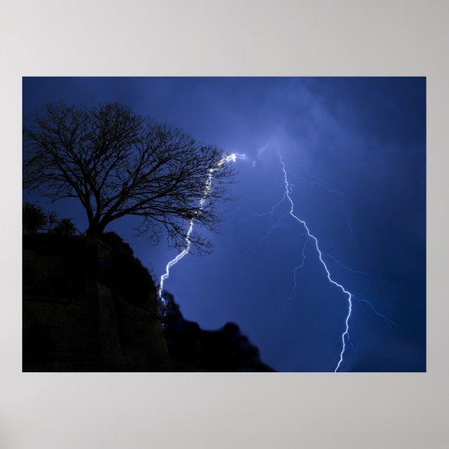Beleuchtung - stürmische Nacht Poster (Vorne)
