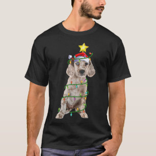 Beleuchtung Weihnachtsbaum Matching Santa English T-Shirt