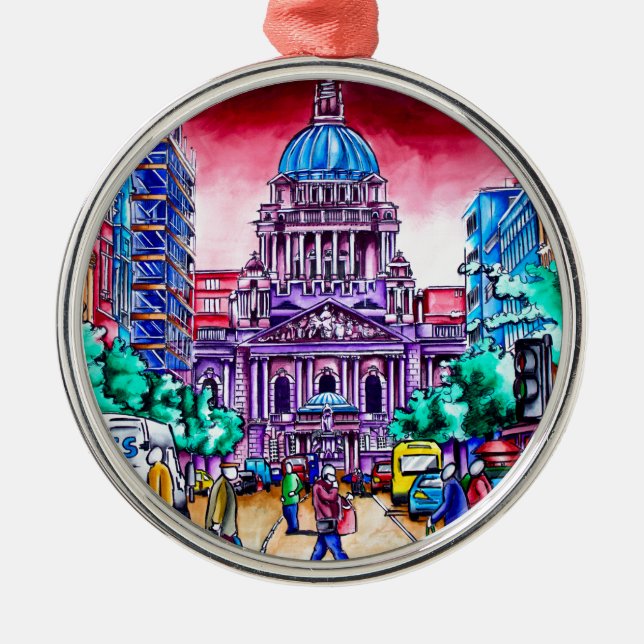 Belfast Alive - Royal Avenue Silbernes Ornament (Vorne)