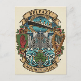 Belfast City Hall Nordirland Reise Postkarte