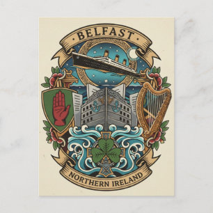 Belfast City Hall Nordirland Reise Postkarte