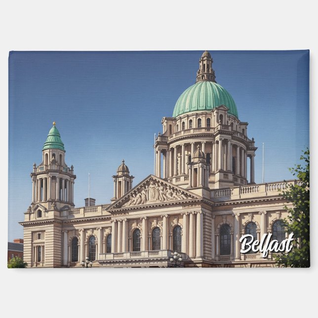 Belfast City Hall Postkarte Magnet (Vorderseite)