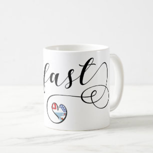 Belfast Flag im Herzen Kaffeetasse