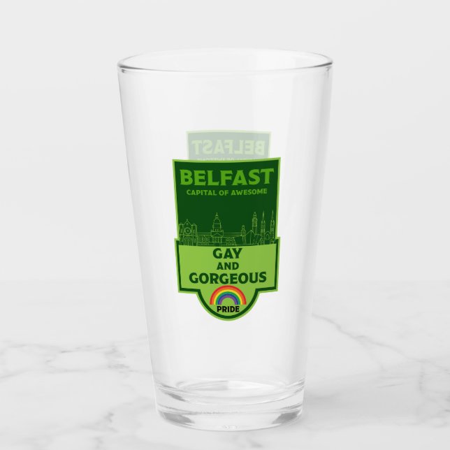 Belfast Gay Pride - Brighton Ireland LGBT - Glas (Vorderseite)