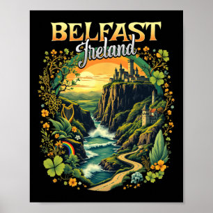 Belfast Irland Urlaub Reise Reise Irische Souvenir Poster