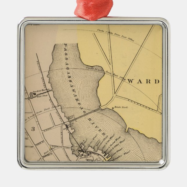 Belfast, Maine Ornament Aus Metall (Vorne)