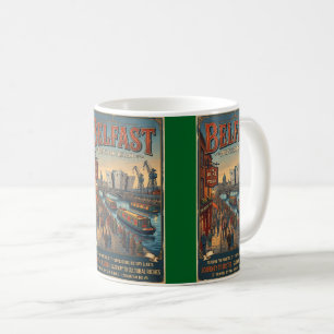 Belfast Nordirland Retro-Reiseposter Kaffeetasse