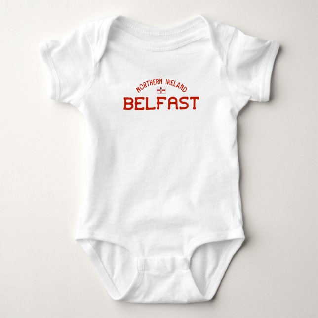 Belfast Nordirland Ulster Banner Baby Strampler (Vorderseite)