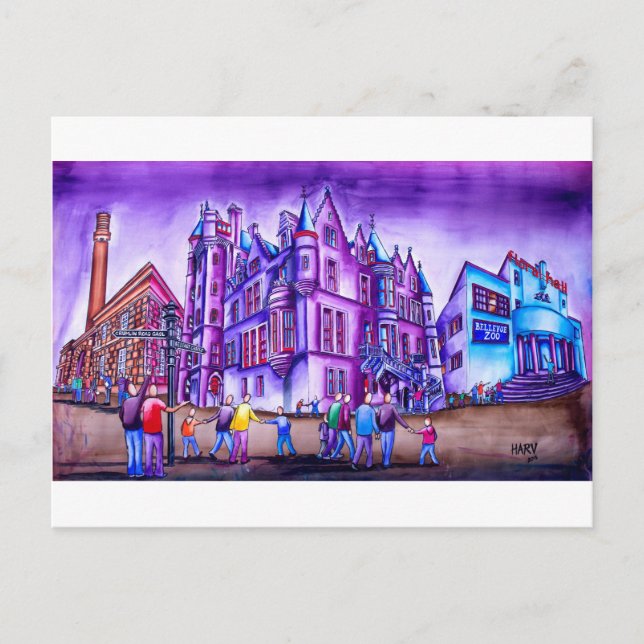 Belfast North - Castle, Jail & Zoo Postkarte (Vorderseite)