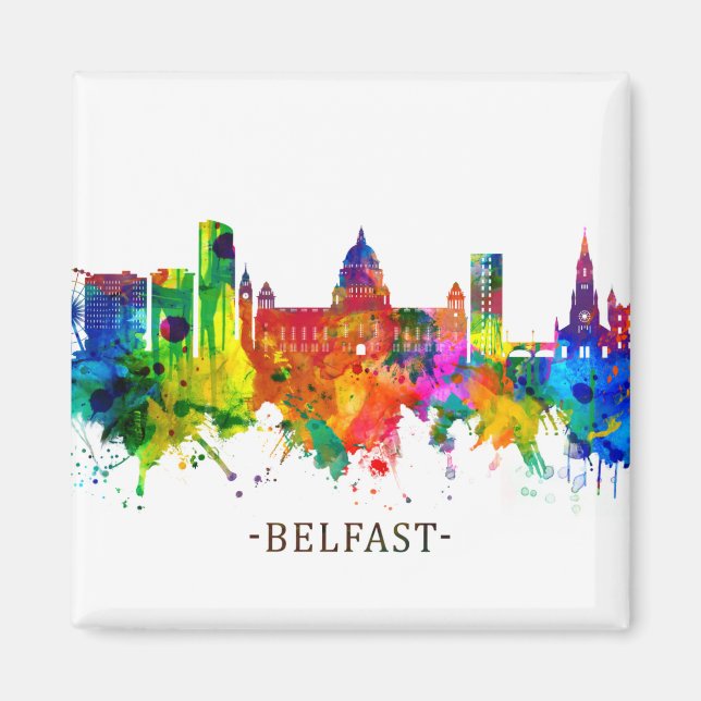 Belfast Northern Ireland Skyline Magnet (Vorne)
