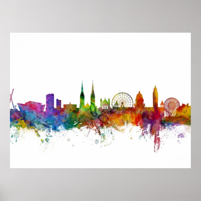 Belfast Northern Ireland Skyline Poster (Vorne)