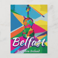 Belfast, Northern Ireland Vintage Travel Poster