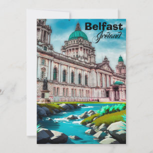 Belfast-Reiseposter Nordirland-Wandkunst Ci Einladung