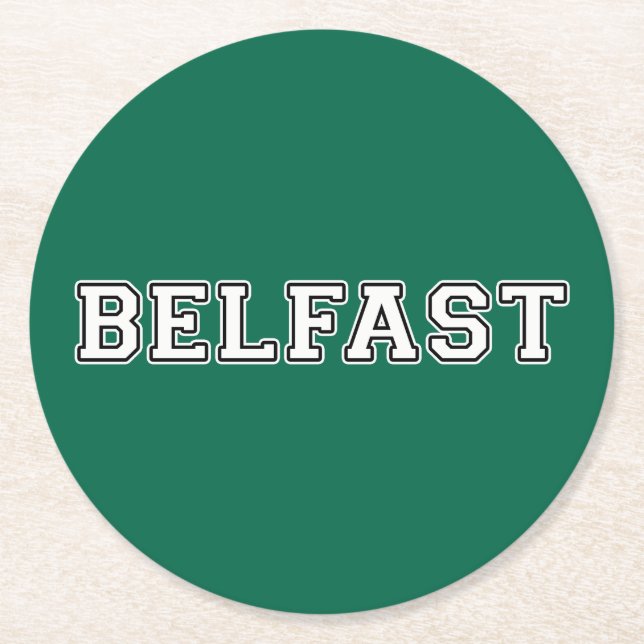 Belfast Runder Pappuntersetzer (Vorderseite)
