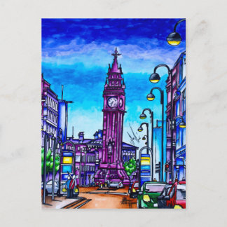 Belfast's leaning Albert Clock Postkarte