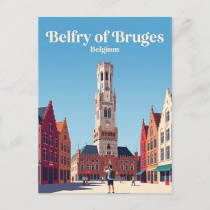 Belfried von Brügge Belgien Postkarte