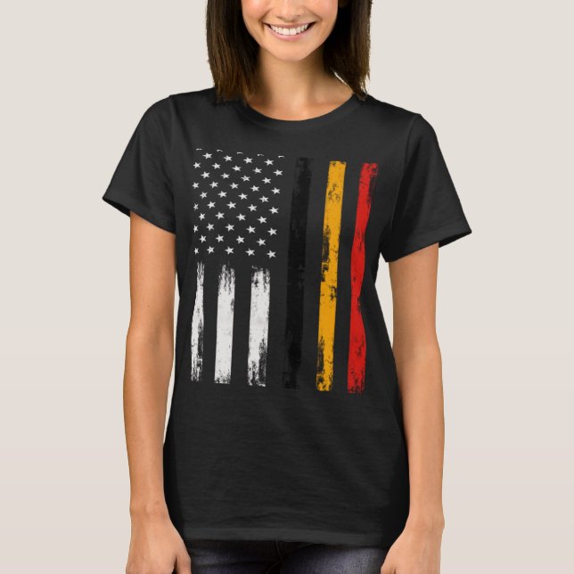 Belgian American Flag T Shirt Pride Belgium USA (Vorderseite)