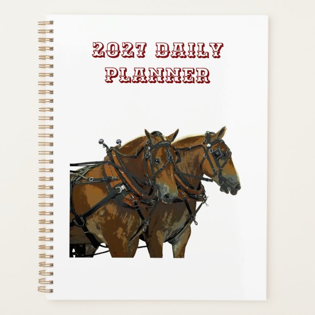 Belgian Draft Horse Daily Planner Planer (Vorderseite)