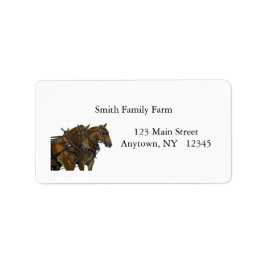 Belgian Draft Horse Team Address/Shipping Labels Adressaufkleber