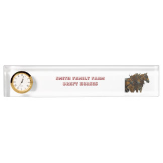 Belgian Draft Horse Team Desk Name Sign Namensplakette