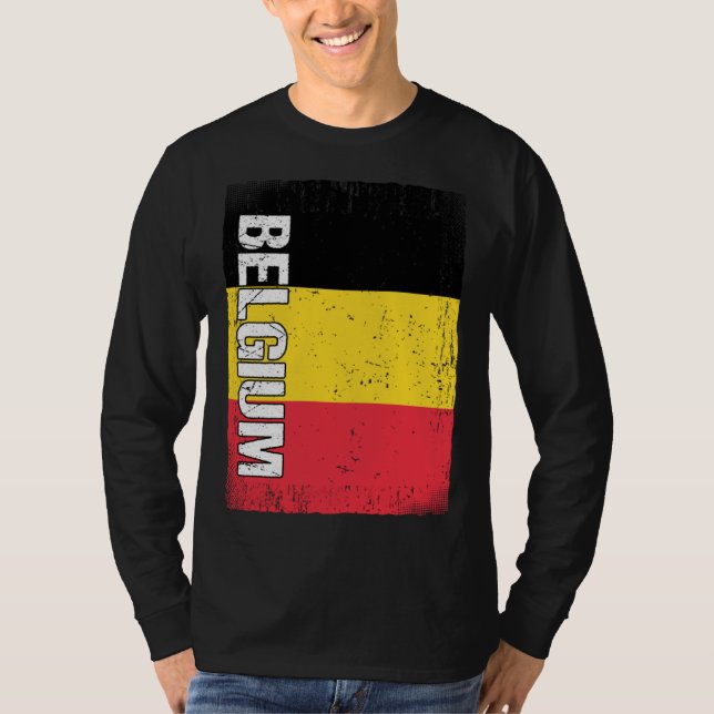 Belgian Flag Belgium  1 T-Shirt (Vorderseite)