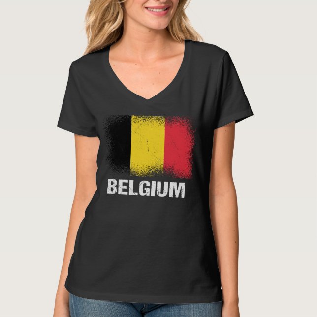 Belgian Flag Belgium T-Shirt (Vorderseite)