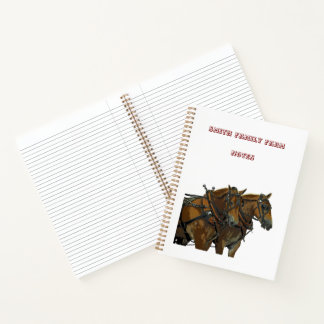 Belgian Horse Draft Team Spiral Notebook Notizbuch