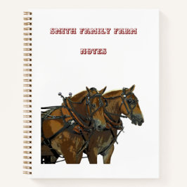 Belgian Horse Draft Team Spiral Notebook Notizbuch