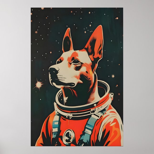 Belgian Malinois Astronaut Poster, Belgian Poster (Vorne)
