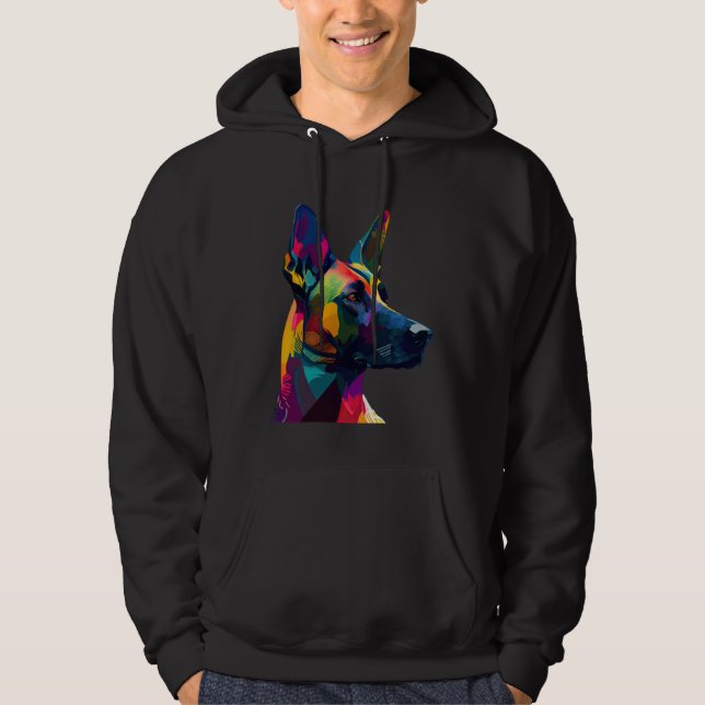 Belgian Malinois  Colorful Pop Belgian Malinois Hoodie (Vorderseite)
