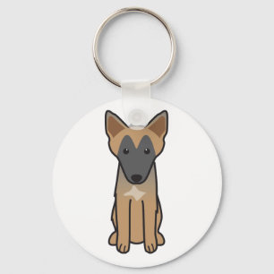 Belgian Malinois Dog Cartoon Schlüsselanhänger