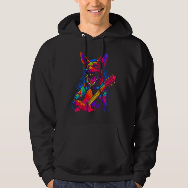 Belgian Malinois Dog Music Hoodie (Vorderseite)