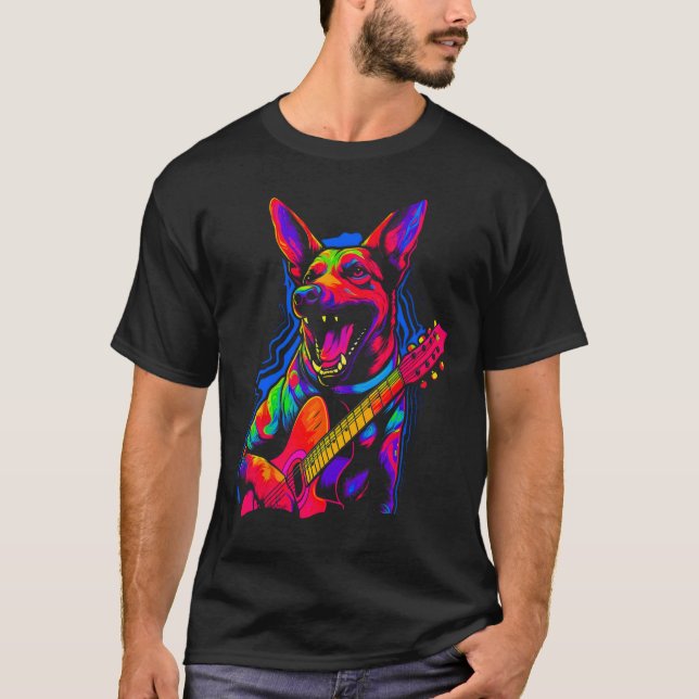 Belgian Malinois Dog Music T-Shirt (Vorderseite)