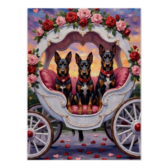 Belgian Malinois Dog Valentine's Day Poster (Vorderseite)